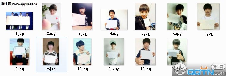 TFBOYS举牌照空白素材下载