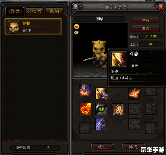 斗战神宠物大全