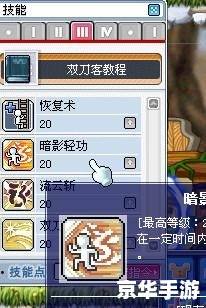建议：《冒险岛暗影双刀技能加点攻略》