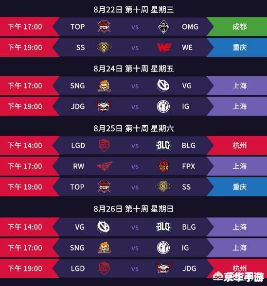 建议：《LOL亚运会赛程盛宴，电竞巨星闪耀登场》