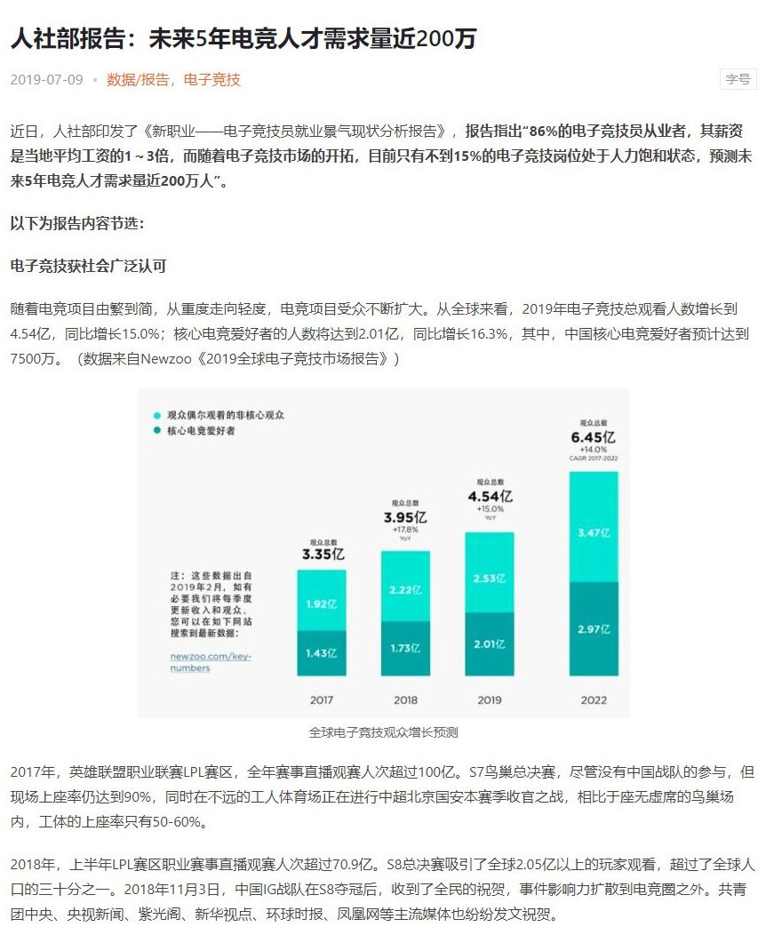 电竞人才需200万 电竞行业蓬勃发展,人才需求突破200万大关 电竞人才需200万 电竞行业蓬勃发展,人才需求突破200万大关