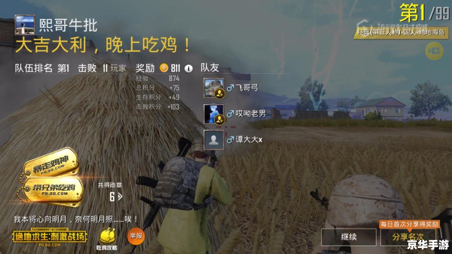 大吉大利晚上吃鸡 大吉大利，晚上吃鸡！—— 游戏中的生存与胜利