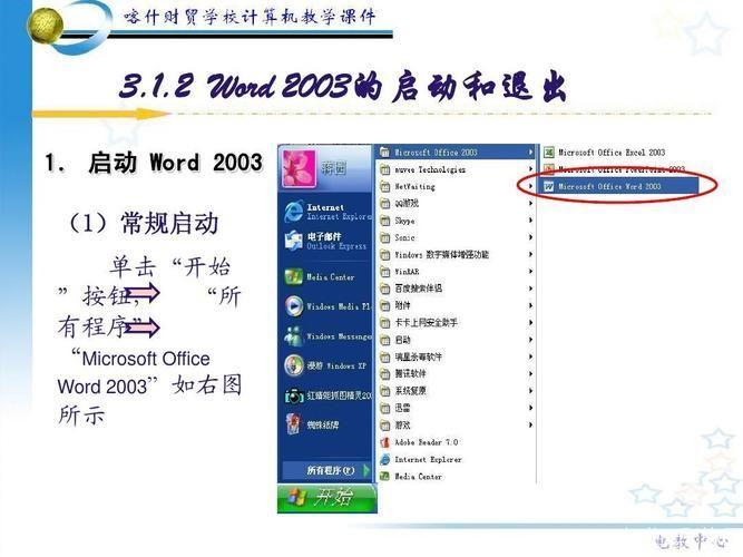 微软Office 2003的使用方法详解