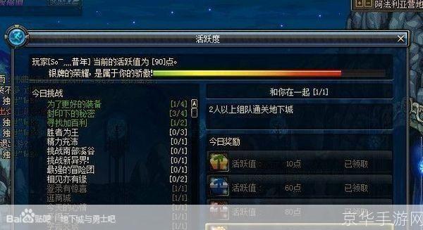 DNF活跃度探秘:如何提升并充分利用你的游戏活跃值