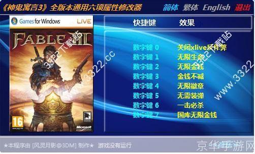 神鬼寓言3修改器:游戏自由度的提升与探索