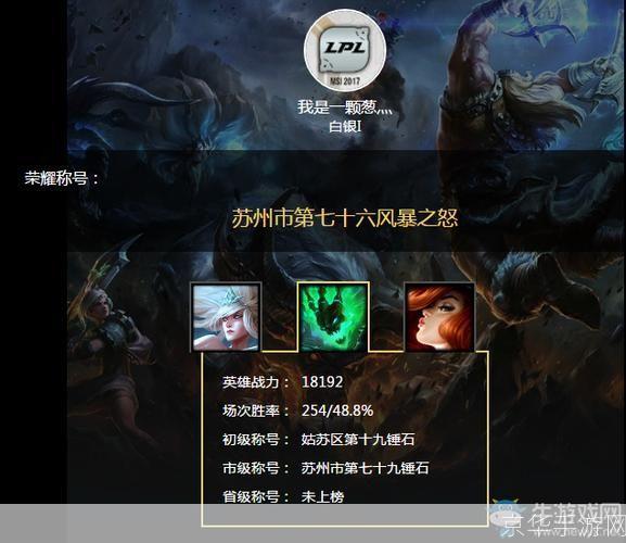 英雄联盟战斗力查询:揭秘玩家的实力与荣耀