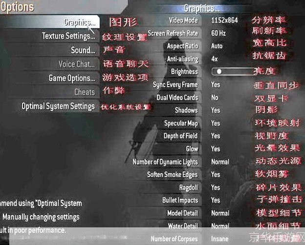 如何在游戏中设置并使用使命召唤4的中文版