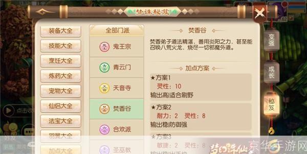 梦幻诛仙焚香谷加点攻略:打造最强角色,征战诛仙世界