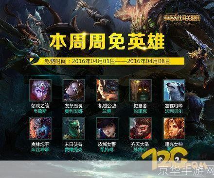lol本周免费: 本周免费英雄大揭秘LOL玩家不容错过的福利!