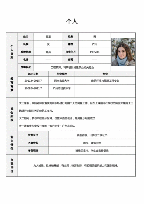 应届生简历表格怎么用: 应届生简历表格的使用方法
