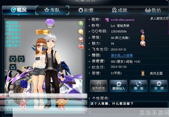 QQ飞车女性玩家名字探秘:速度与激情的交织