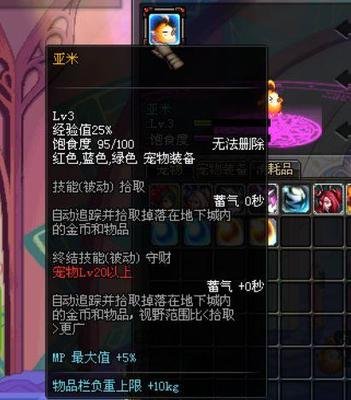 DNF绝版宠物亚米：曾经的金币拾取小能手