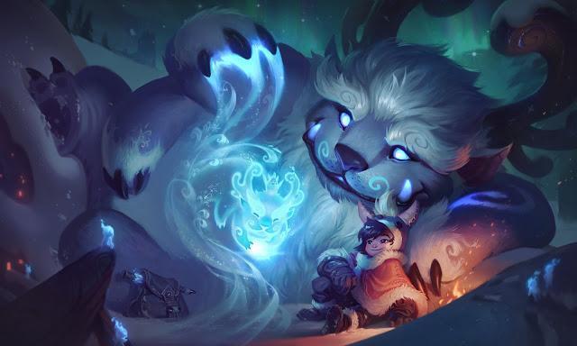 《英雄联盟》中的永恒冰雪守护者：雪人骑士·努努