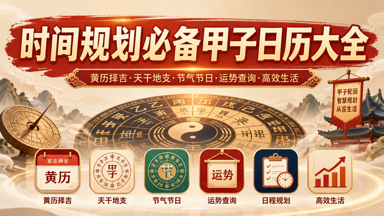 时间规划必备甲子日历大全