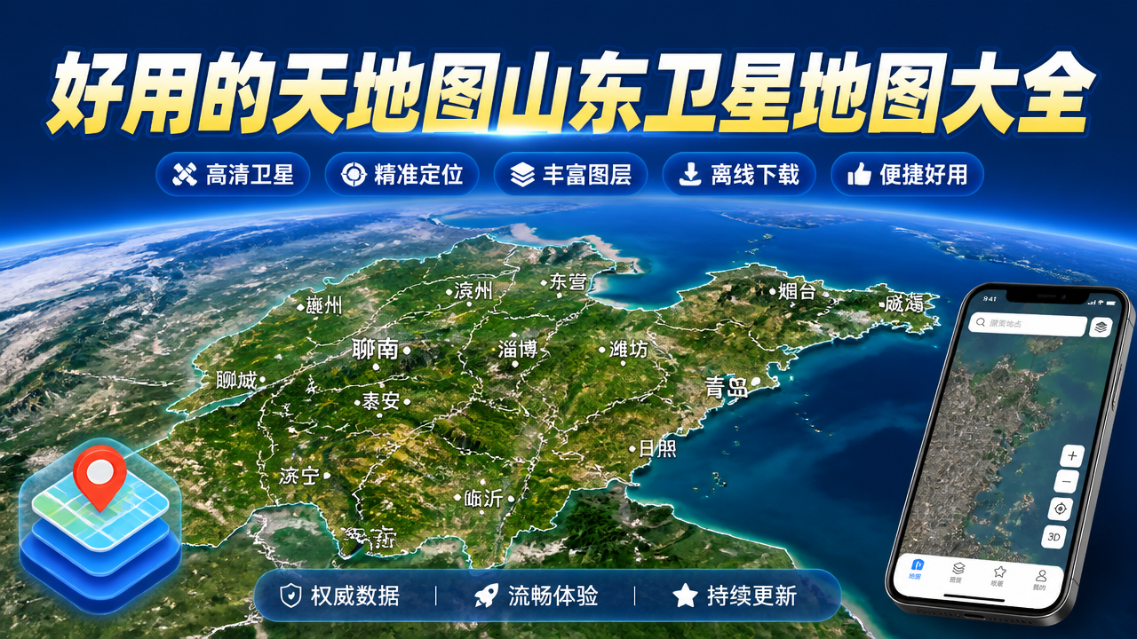 好用的天地图山东卫星地图大全
