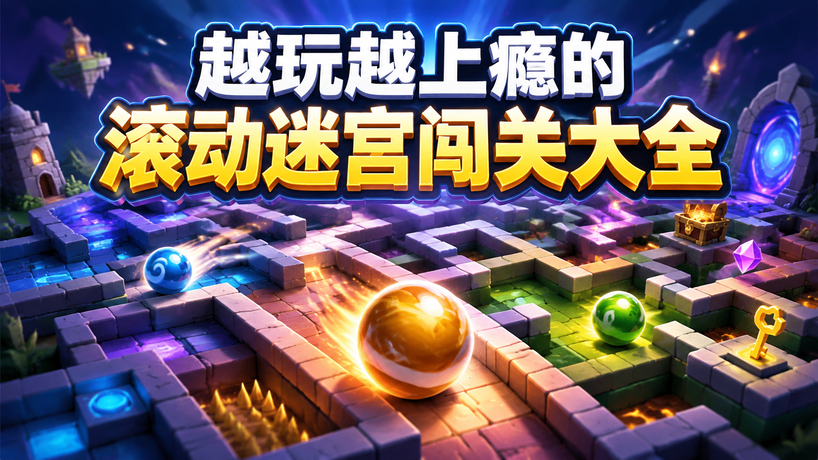 越玩越上瘾的滚动迷宫闯关大全