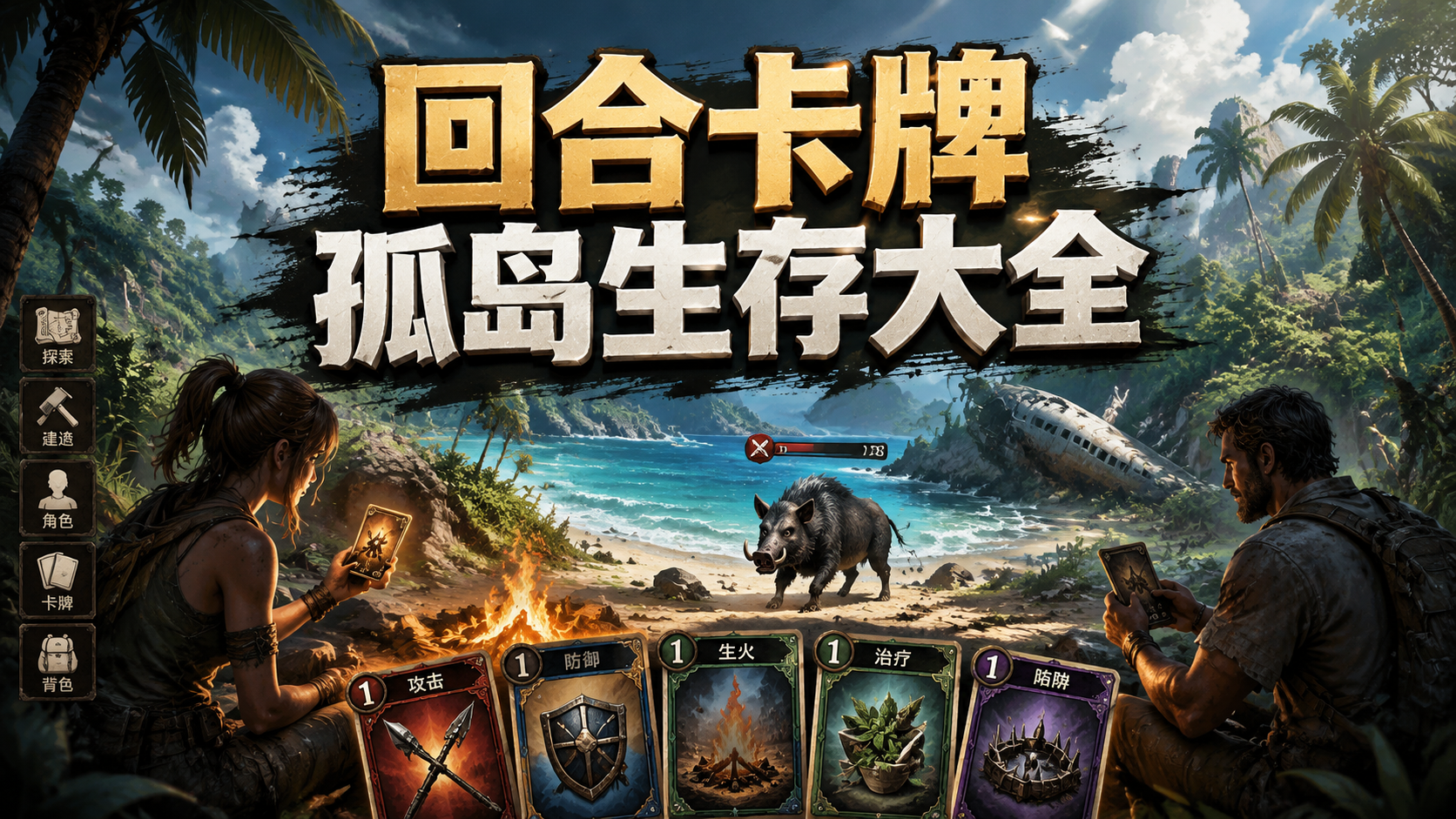 回合卡牌孤岛生存大全