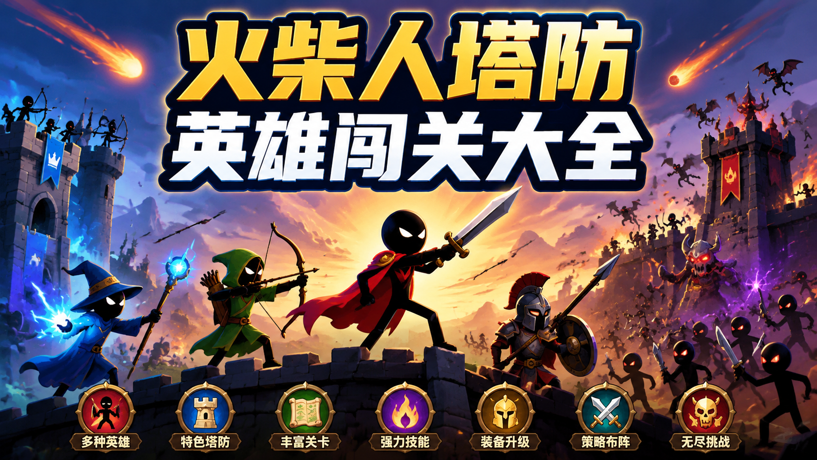 火柴人塔防英雄闯关大全