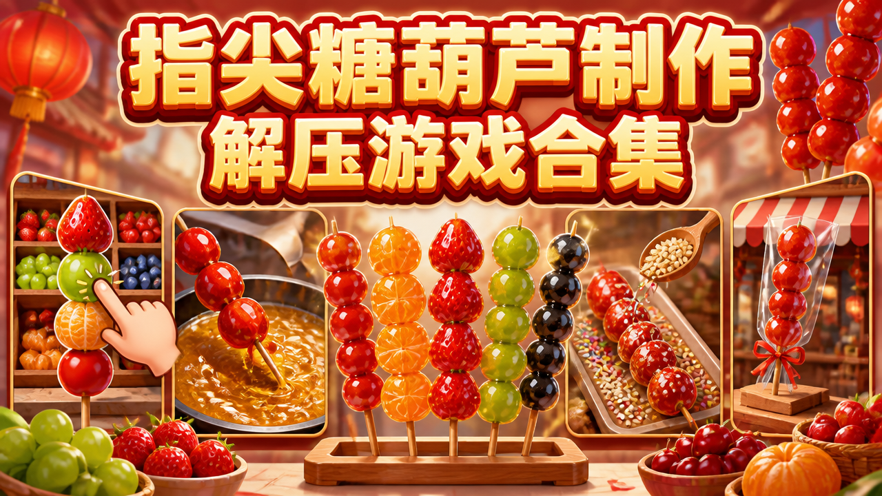 指尖糖葫芦制作解压游戏合集