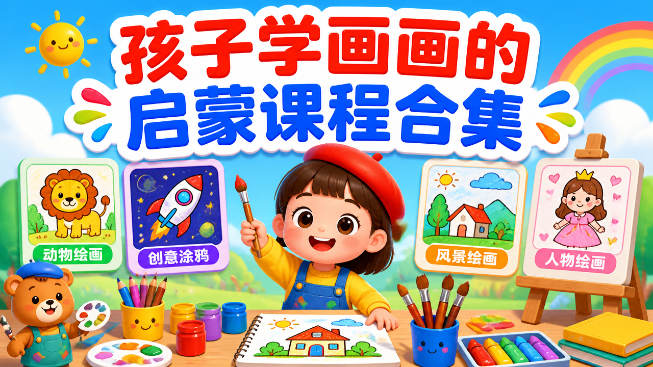 孩子学画画的启蒙课程合集