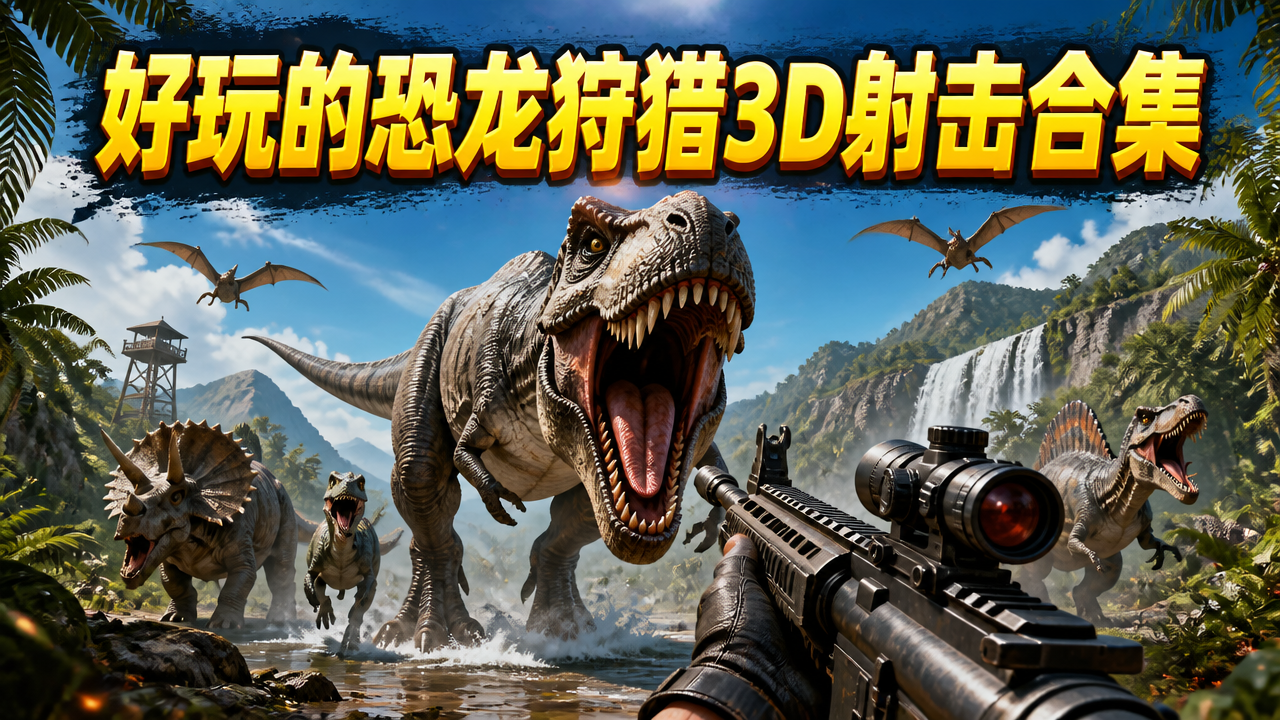 好玩的恐龙狩猎3D射击合集