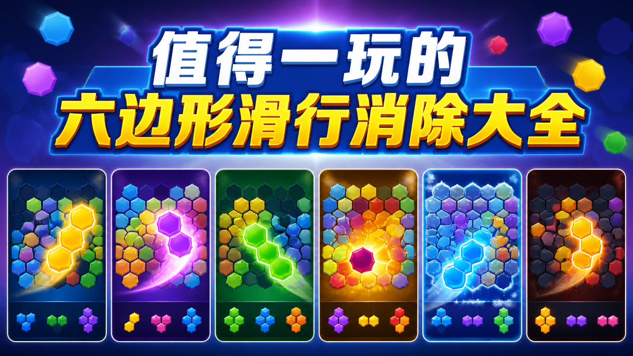值得一玩的六边形滑行消除大全