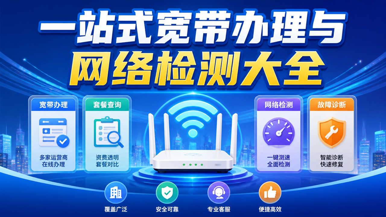 一站式宽带办理与网络检测大全