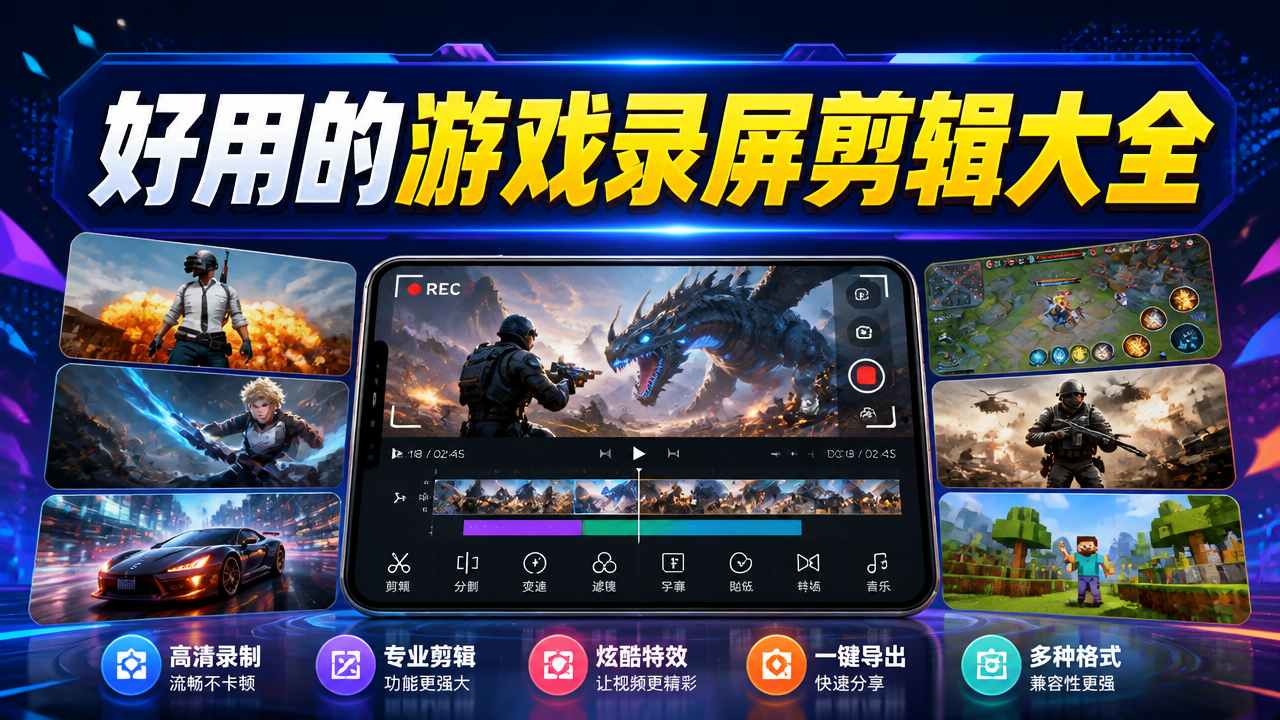 好用的游戏录屏剪辑大全