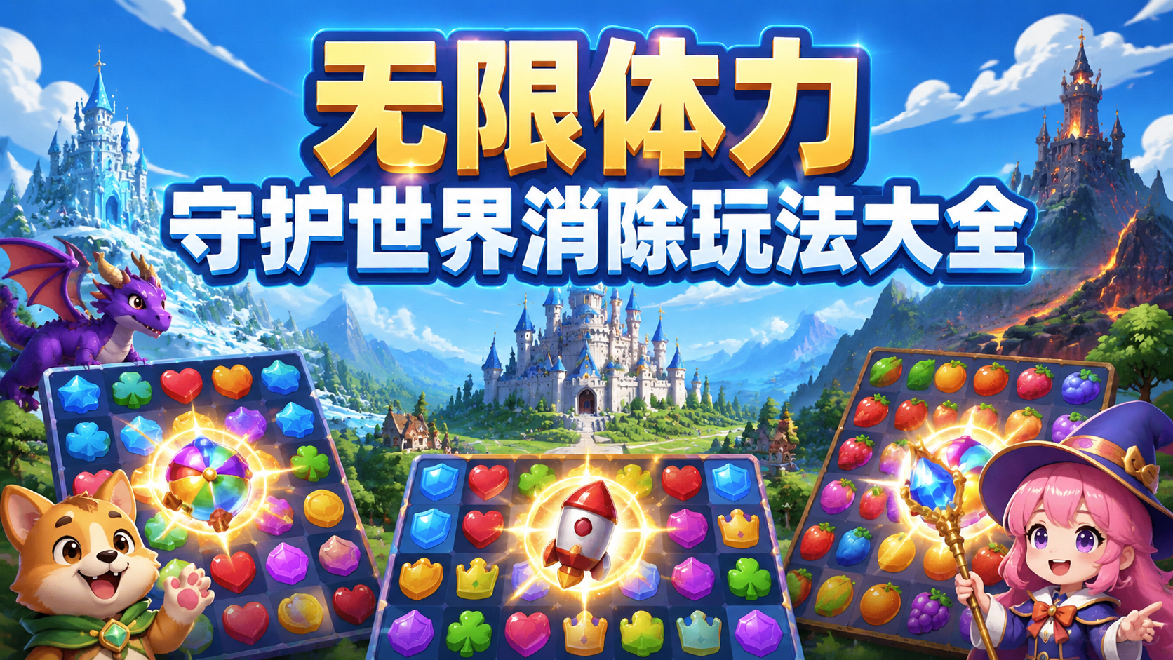 无限体力守护世界消除玩法大全