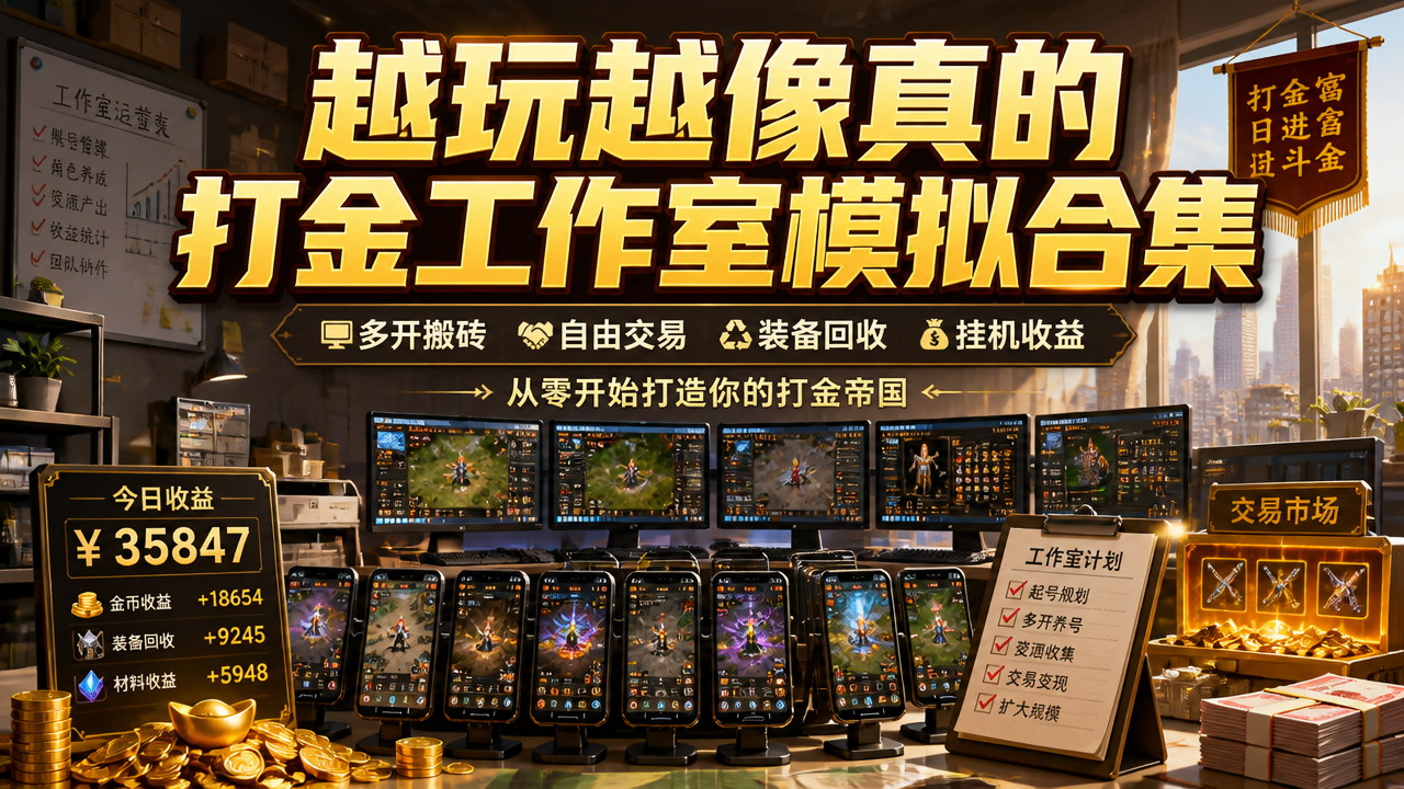 越玩越像真的打金工作室模拟合集