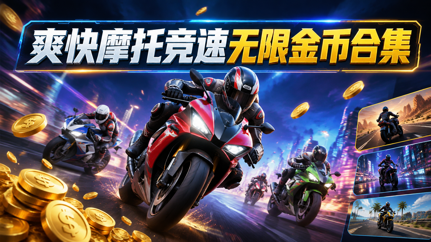 爽快摩托竞速无限金币合集