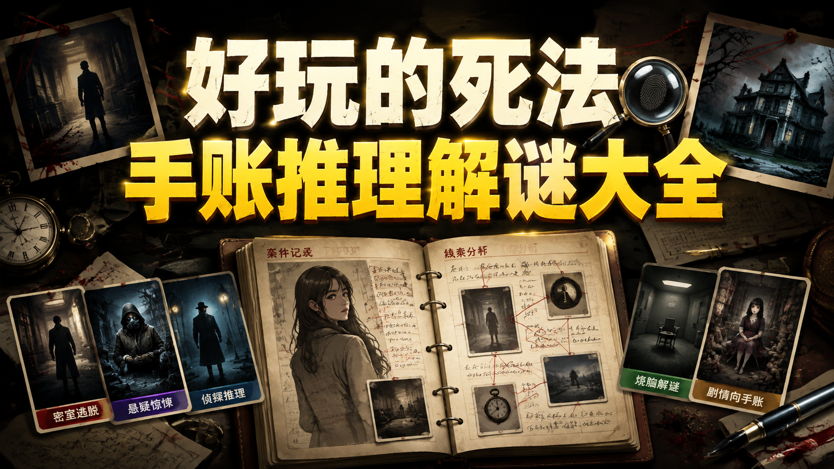 好玩的死法手账推理解谜大全
