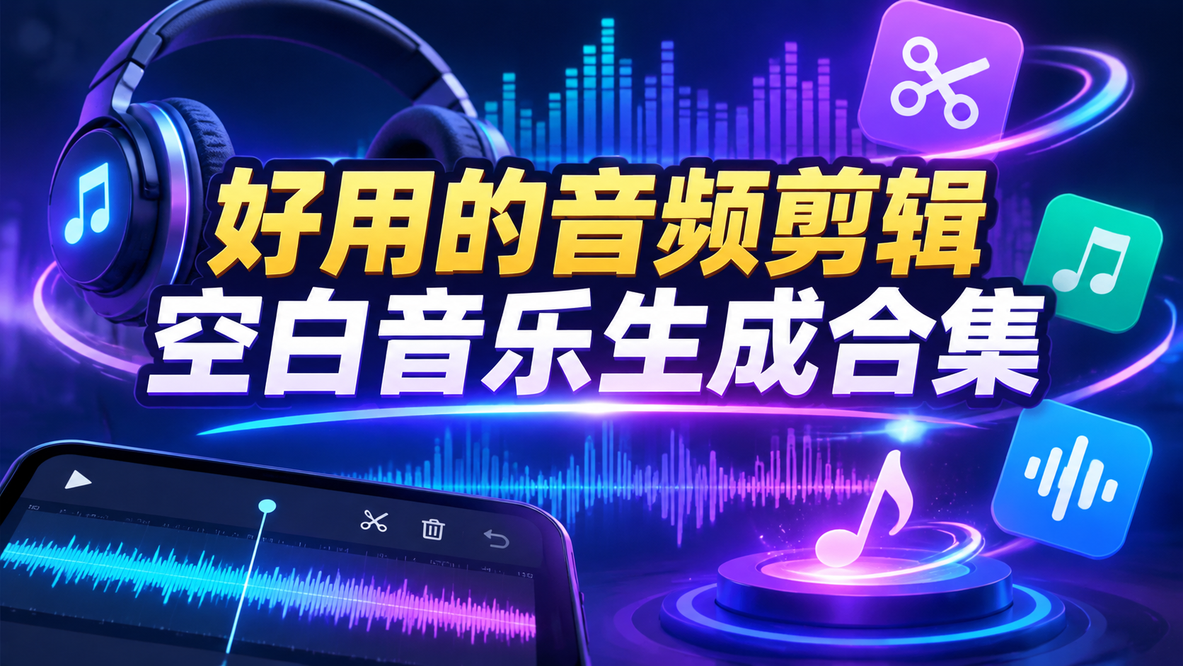 好用的音频剪辑空白音乐生成合集