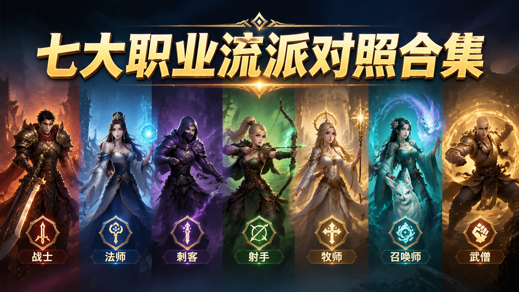 七大职业流派对照合集
