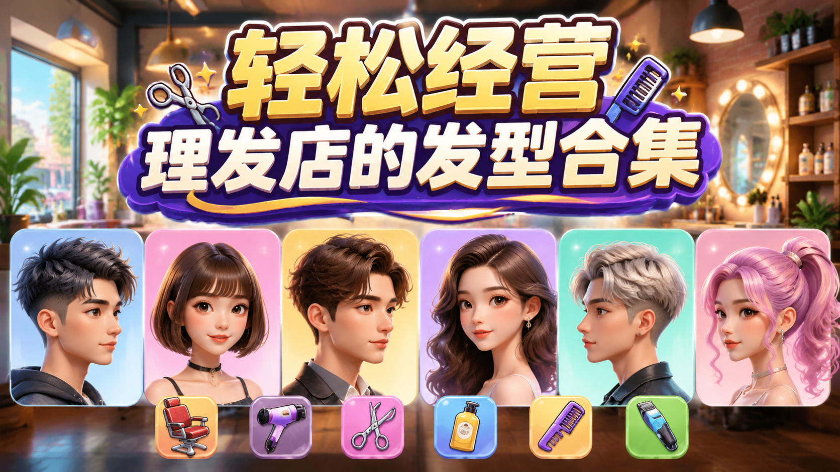 轻松经营理发店的发型合集