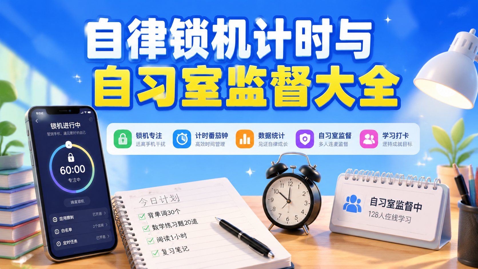 自律锁机计时与自习室监督大全