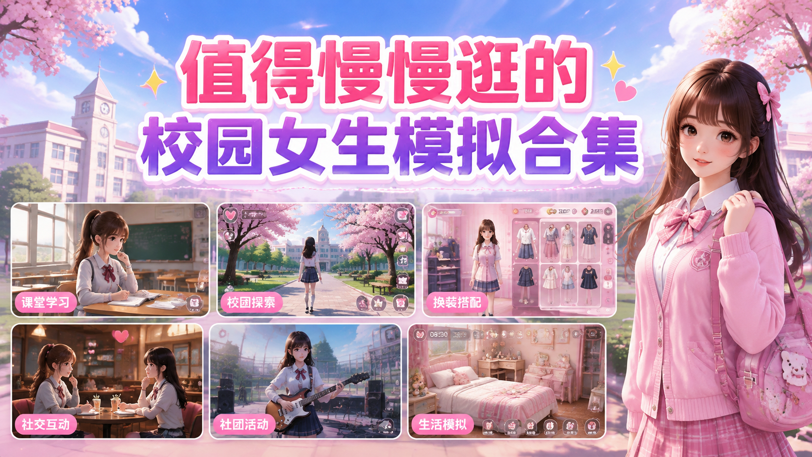 值得慢慢逛的校园女生模拟合集