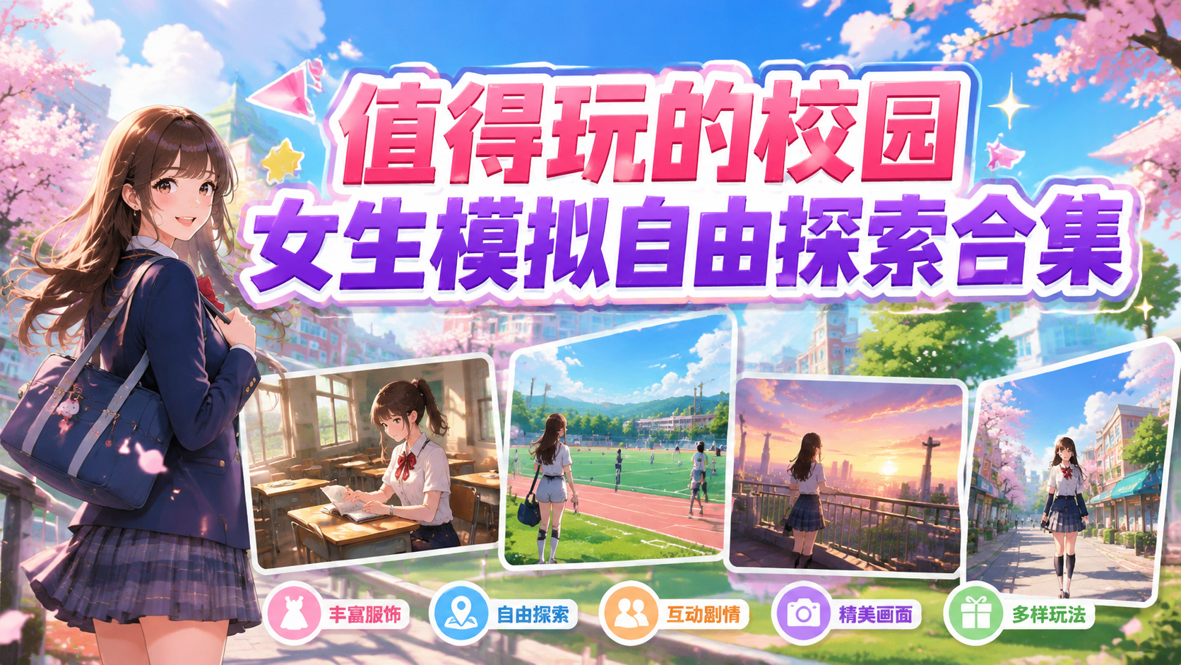 值得玩的校园女生模拟自由探索合集