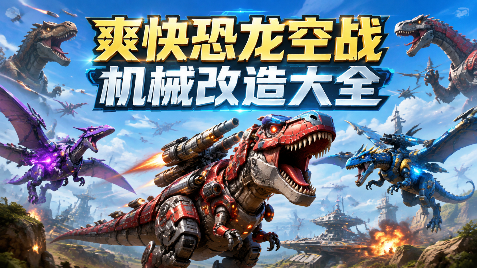 爽快恐龙空战机械改造大全