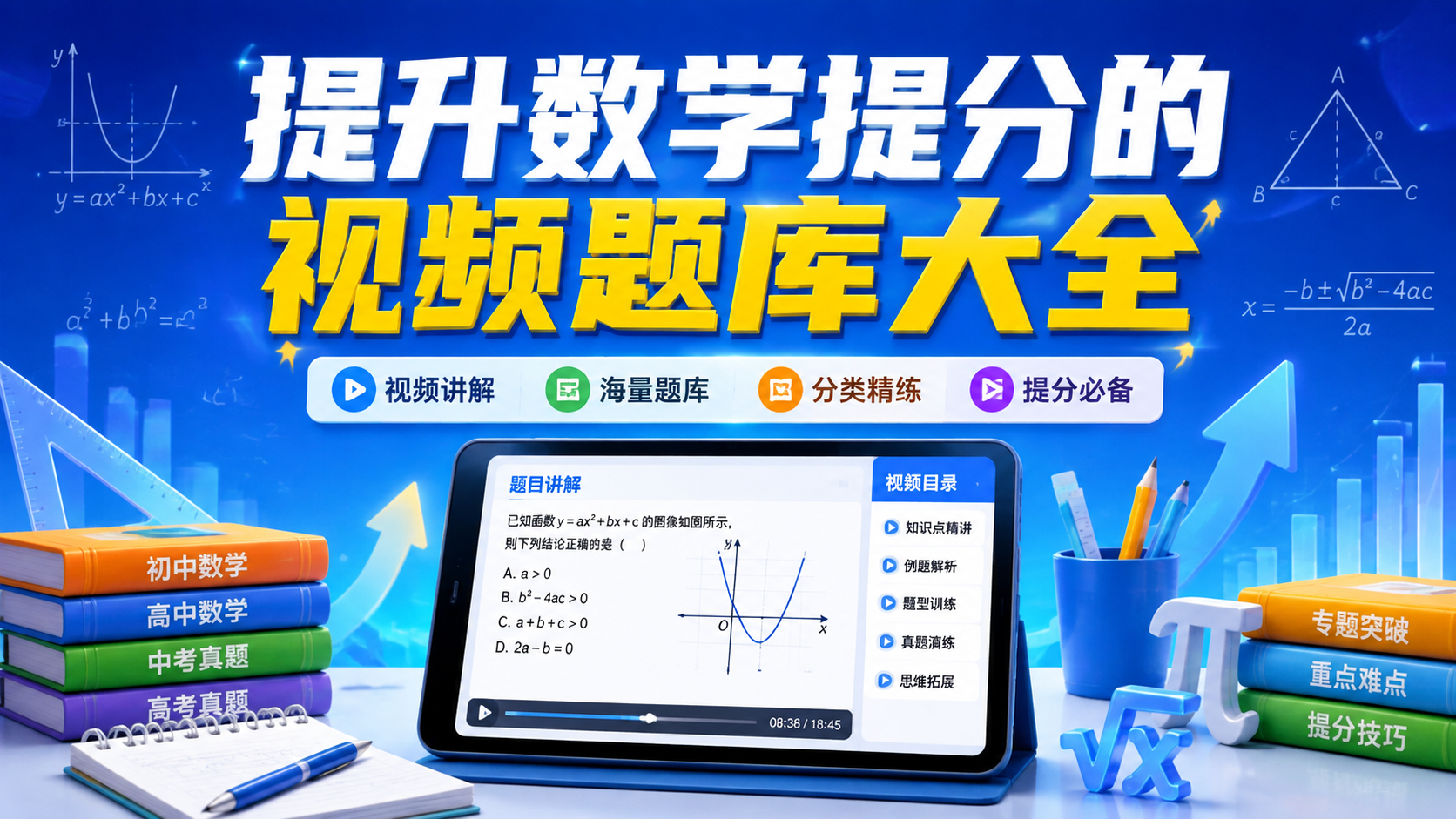 提升数学提分的视频题库大全