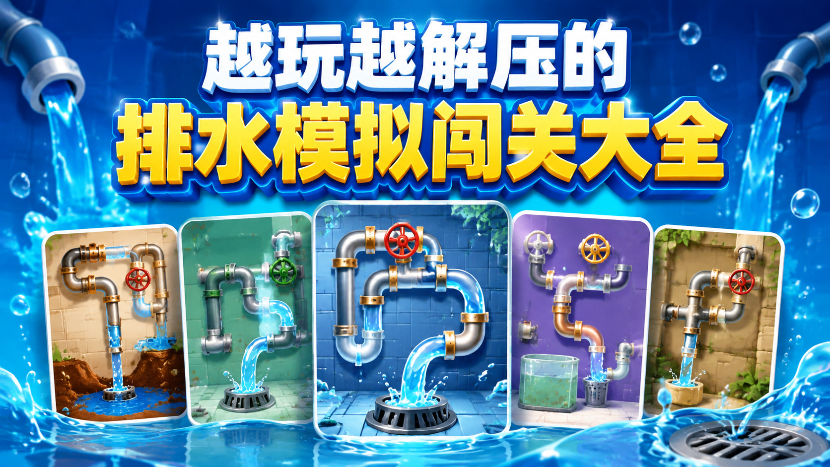 越玩越解压的排水模拟闯关大全