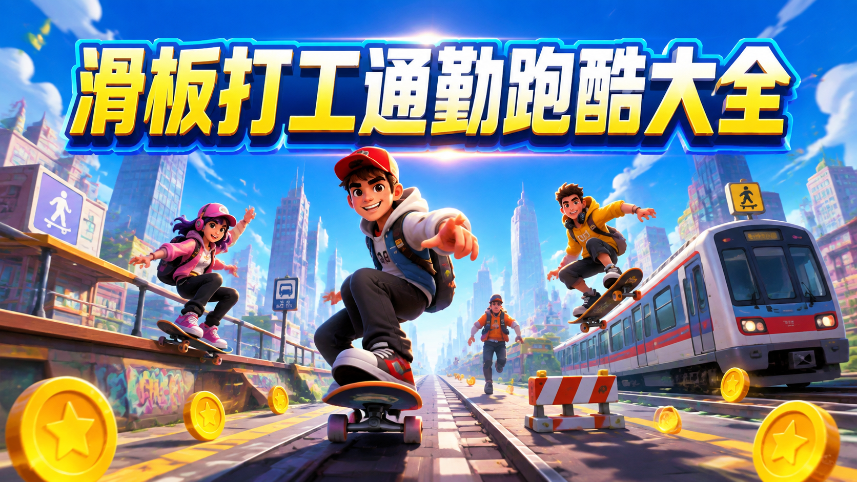 滑板打工通勤跑酷大全