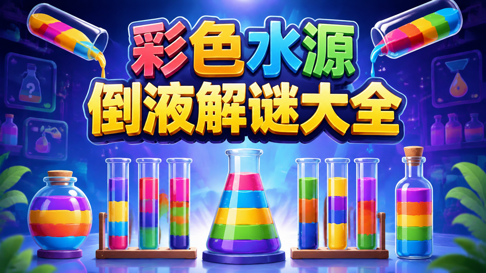 彩色水源倒液解谜大全