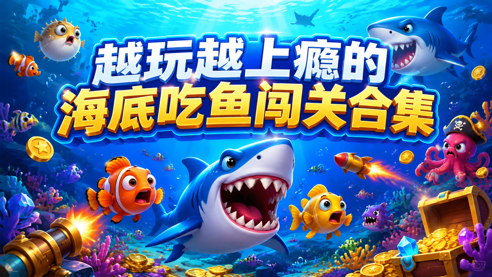 越玩越上瘾的海底吃鱼闯关合集