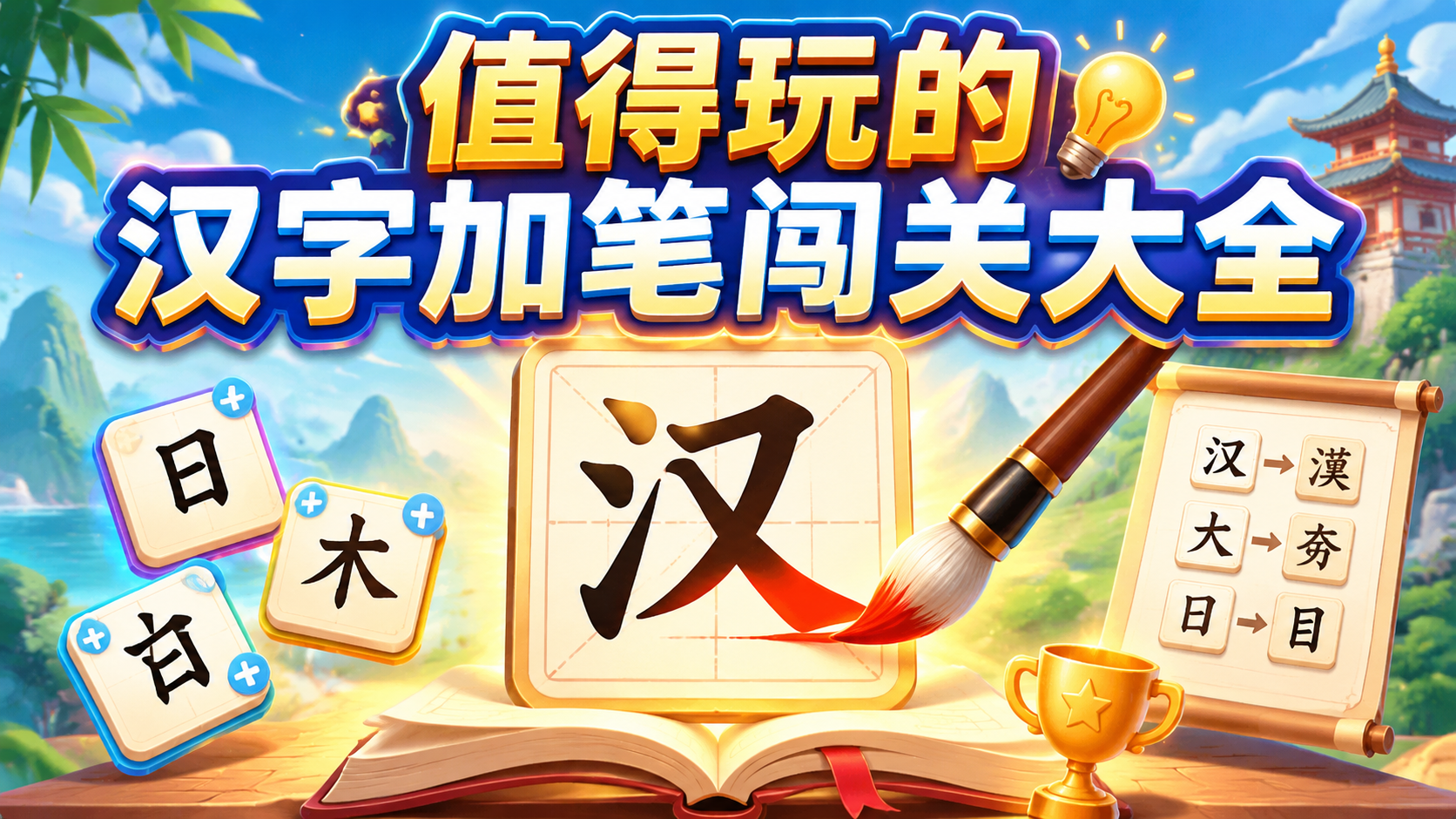 值得玩的汉字加笔闯关大全