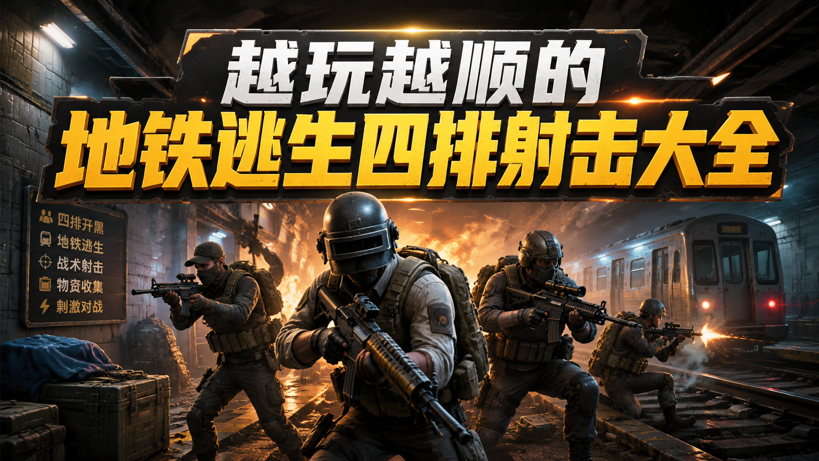 越玩越顺的地铁逃生四排射击大全