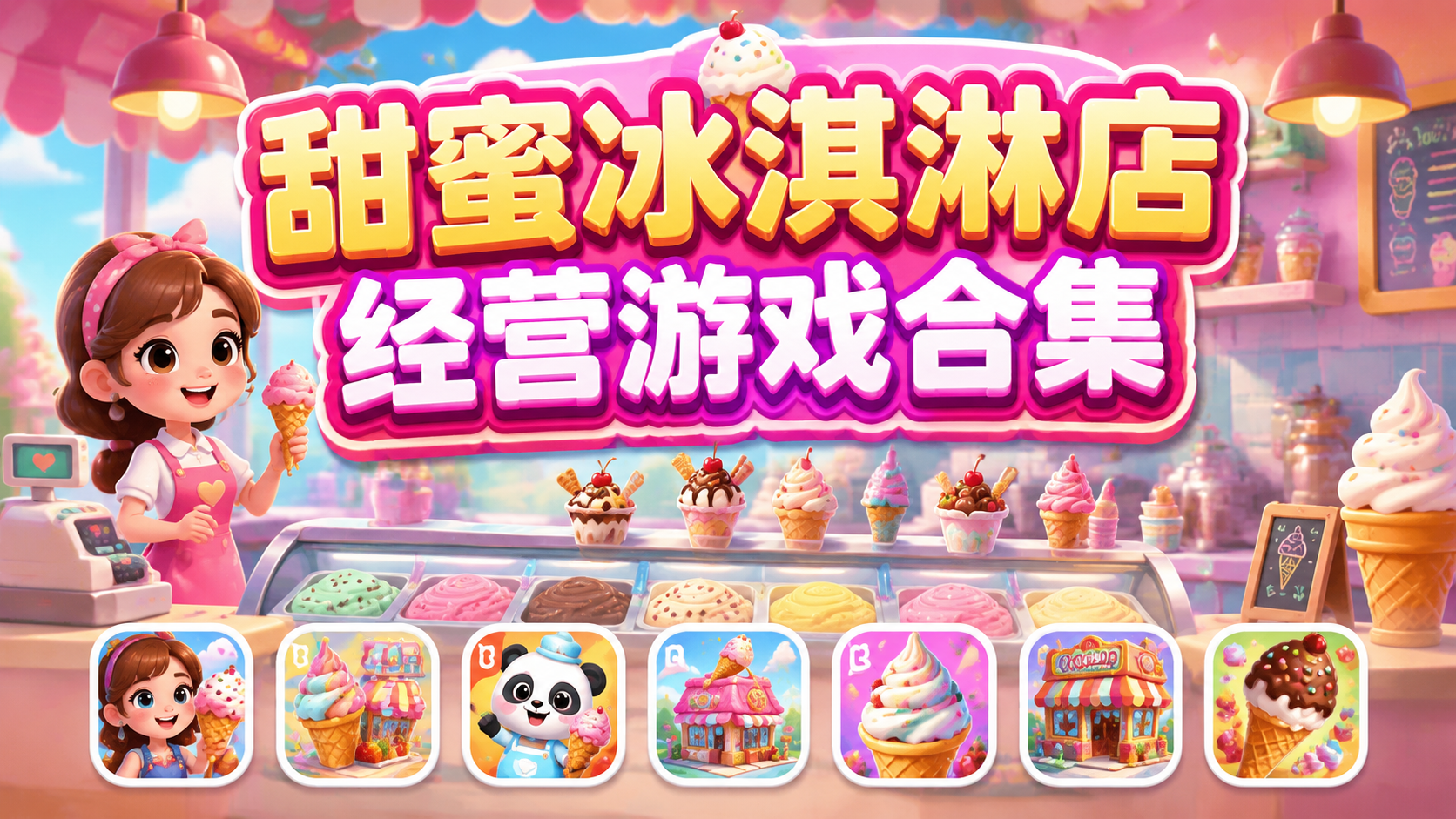 甜蜜冰淇淋店经营游戏合集