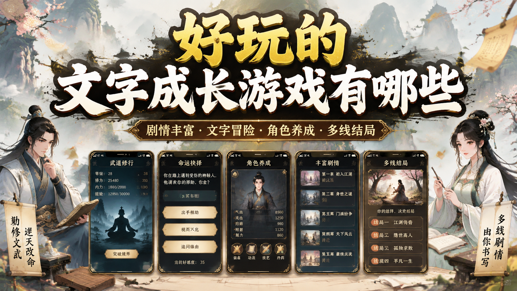 好玩的文字成长游戏有哪些