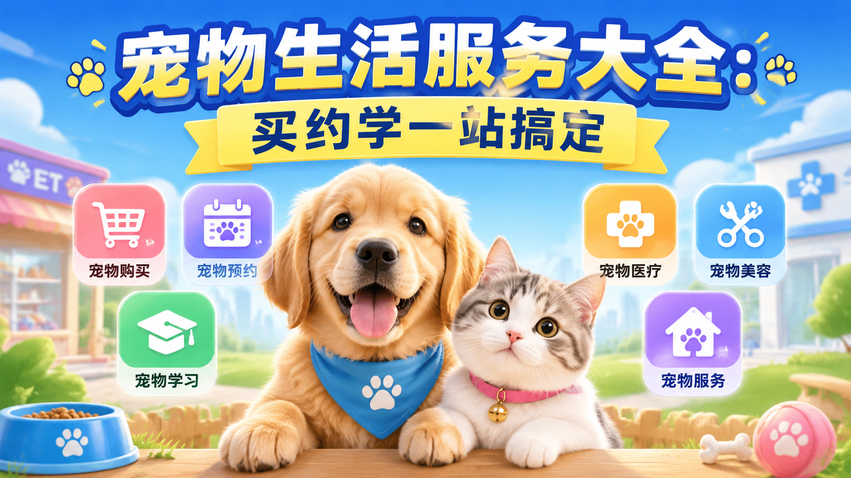 宠物生活服务大全：买约学一站搞定