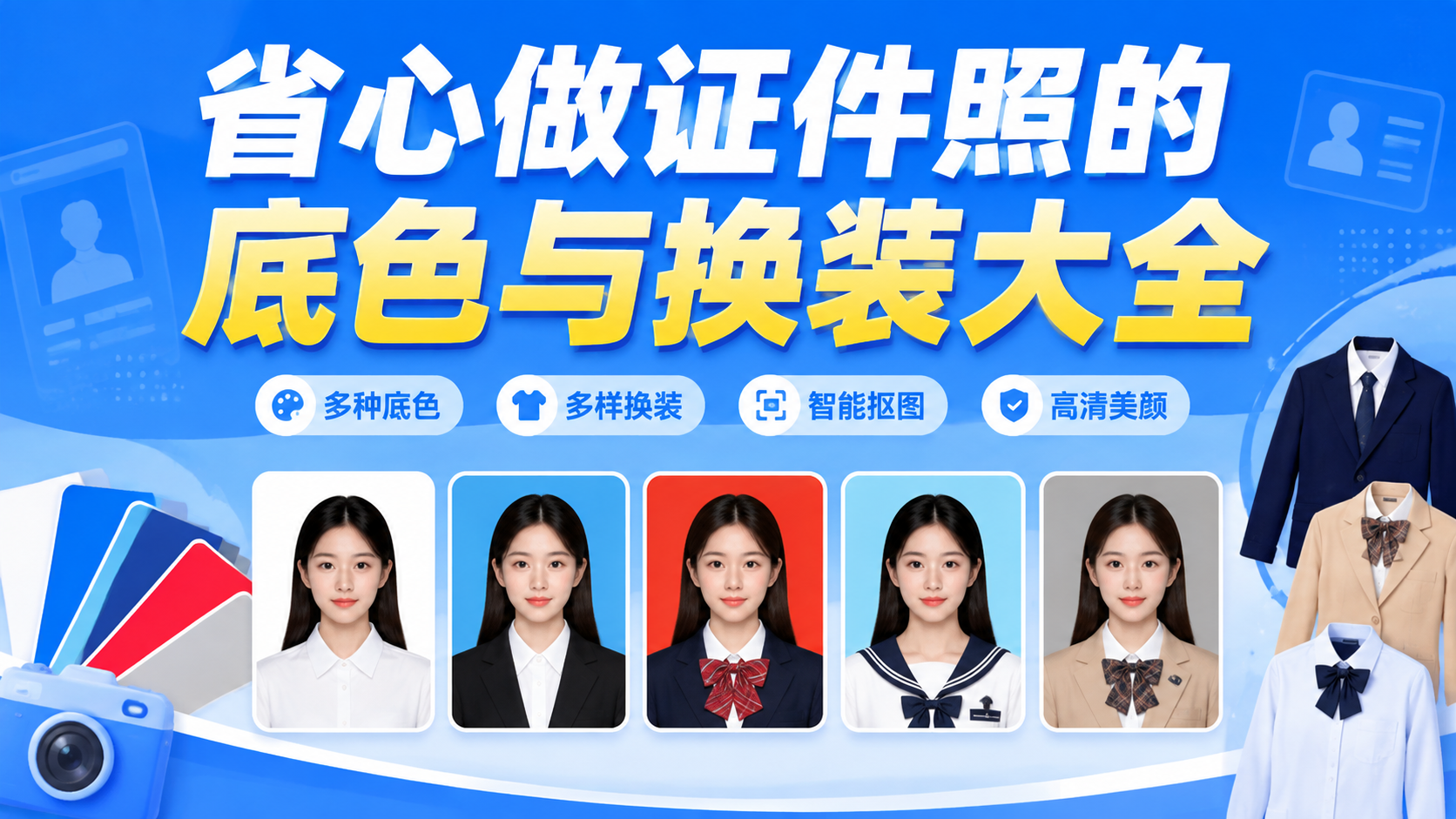 省心做证件照的底色与换装大全